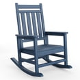 thumbnail image 1 of HDPE Outdoor Rocking Chair for Adults - All-Weather Resistant High Back Porch Rocker for Patio & Front Porch - Navy Blue, 1 of 8