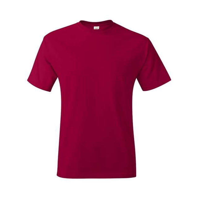 Hanes TAGLESS Men`s T-Shirt - Best-Seller, S, Deep Red