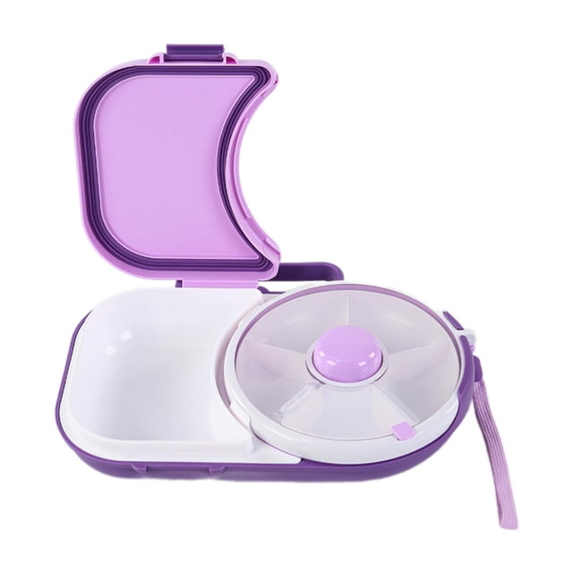 Abbracc Snack Rotating Container Easy Clean Sealing Lunch Box for Veggie Kids Adults