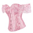 thumbnail image 2 of LSLJS Ladies Sexy Prints Lace Patchwork Retro Style Strappy Backless Bra Tight Waist Shapewear, 2 of 9