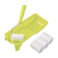 thumbnail image 4 of jifeng Mini Paint Rollers Compact Paint Roller with Tray for Door Cabinet Paintwork 6 set Green, 4 of 9