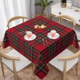 thumbnail image 1 of Checkered Christmas Tablecloth Square 60x60 Inch,Red Green Retro Plaid Table Cloth,Polyester Winter Xmas Holiday Table Covers for Kitchen Dining,Small Tablecloth for Parties Picnic, 1 of 6