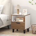 thumbnail image 1 of Gymax Nightstand Mid Century Modern Bedside Table w/ Drawer Open storage Shelf, 1 of 8