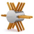 thumbnail image 1 of Dépoussiéreur de Volaille, Nouveau 18 Doigts, Poêle à Poulet Tige 0,4 Pouces, Machine à Plumer en Acier Inoxydable, 1 of 4