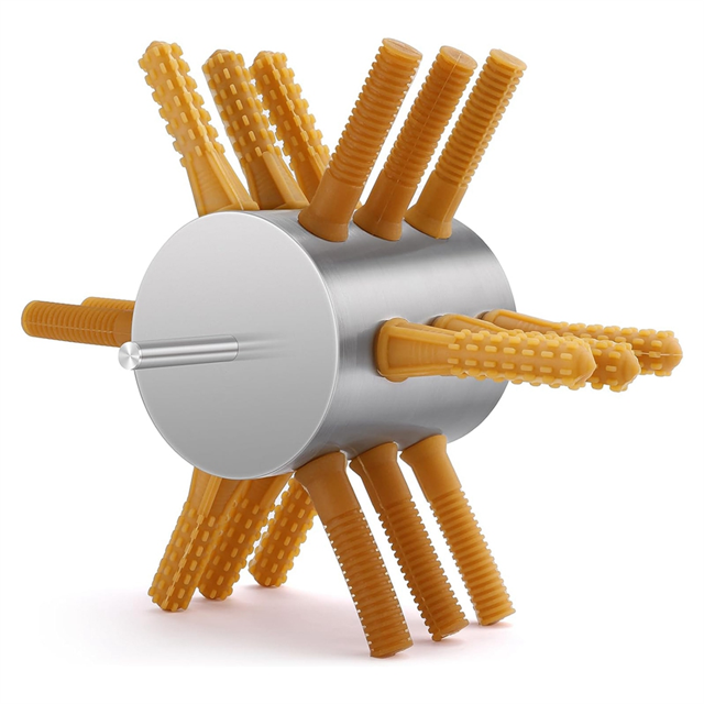 Dépoussiéreur de Volaille, Nouveau 18 Doigts, Poêle à Poulet Tige 0,4 Pouces, Machine à Plumer en Acier Inoxydable
