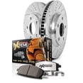 thumbnail image 1 of Power Stop Brake Kit K6407-36 1-Click Brake Kit; Z36 Extreme Carbon Fiber Ceramic Brake Pads; Silver Zinc Plated Cross-Drilled And Slotted Rotor; With Rotor/Brake Pad/Hardware, 1 of 5