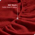 thumbnail image 4 of Bare Home Cozy Fleece Ensemble de Draps en Molleton - Molleton Polaire Ultra Moelleux - Poche Profonde - Très Grand Simple, Rouge, 4 of 7