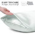 thumbnail image 4 of PiccoCasa Set of 2 Queen Satin Pillowcase Durable&Soft Enveloped Light Gray, 4 of 7