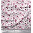 thumbnail image 1 of Soimoi Tissu en Viscose Chiffon Imprimé Feuilles & Roses Tissu de Couture Yard 42 Pouces de Large, 1 of 3