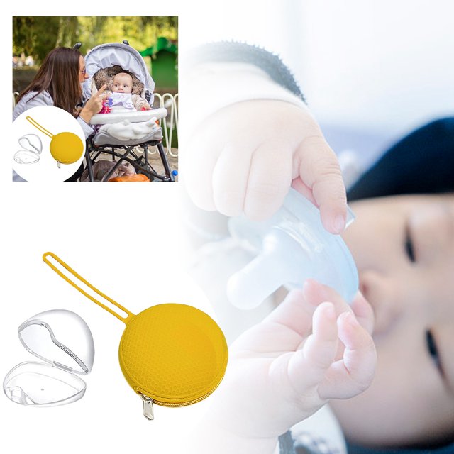 Portable Pacifier Silicone Baby Pacifier Little Containers with Lids Glass Flour Container Dog Food Storage Container 15 Pound Meal Prep Glass Containers with Lids Food Containers with Lids