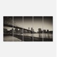 thumbnail image 2 of Famous Landmark of Brooklyn Bridge - Cityscape Canvas Print, 2 of 3