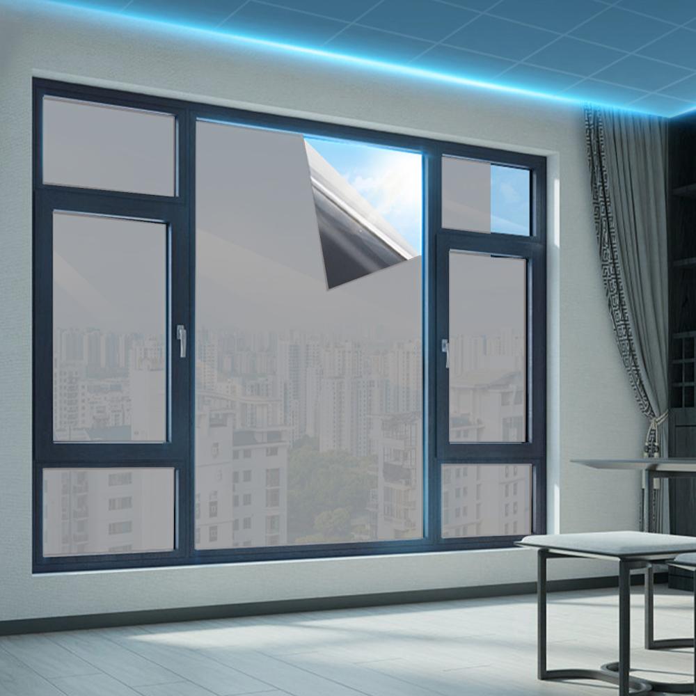 Feltree Reflective Window Film Heat Control Window Tint Self-Adhesive Daytime Window Tint Film for Home and Office