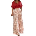 thumbnail image 1 of Vêtements d'Été pour Femmes Mode Femmes Été Imprimé Floral Décontracté T-Shirt à Manches Courtes + Ensemble Pantalon, 1 of 8