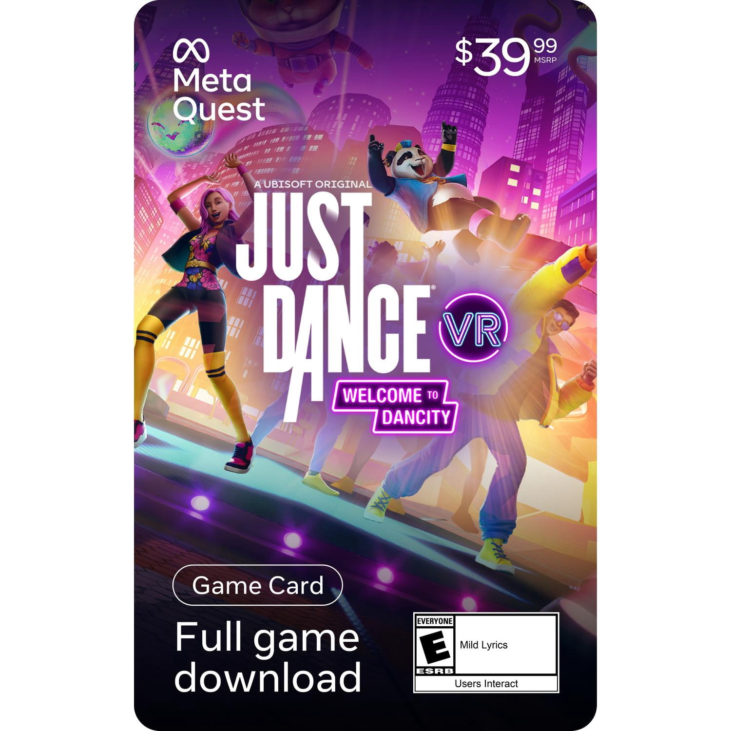 Just DanceMD VR: Welcome to Dancity 39,99$ Carte-cadeau Meta Quest (Code Numérique)