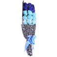 thumbnail image 4 of Flowers Bouquet  Artificial Rose  Fake Flowers  Exquisite Artificial Not Fade For Home Wedding Gradient Blue + Box, 4 of 8