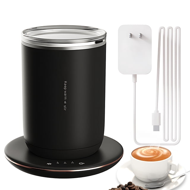 2 In 1 Self Stirring Coffee Mug 3 Level Adjustable