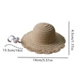 thumbnail image 3 of Pet Mini Sun Hat Straw Hat For Cats Dogs Sun Protection Breathable Adjustable Gentle Chin Strap For Small Pets Beach Trips Backyard Play Park Visits Photoshoots Birthdays Gifts For Pet Lovers, 3 of 7