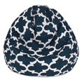 thumbnail image 1 of Majestic Home Goods Trellis Classic Bean Bag, Small, Navy, 1 of 5