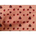 thumbnail image 4 of oneOone Tissu en Coton Cambric Pêche Rouge Insecte Matériel de Robe Tissu Imprimé Tissu au Mètre 56 Pouces de Large, 4 of 4