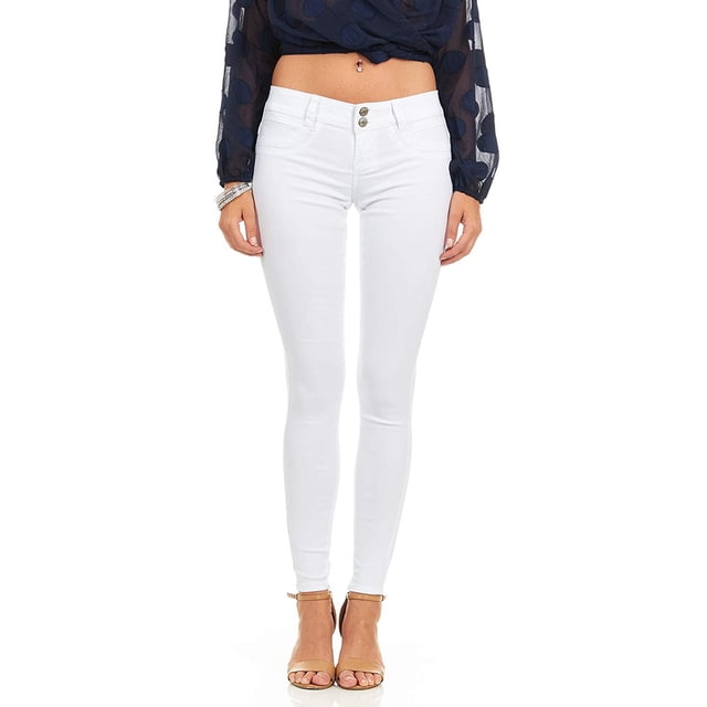 Cover Girl Skinny Jeans Cute Juniors Yoga Hyper Stretch Soft Denim 6 Color Plus Size