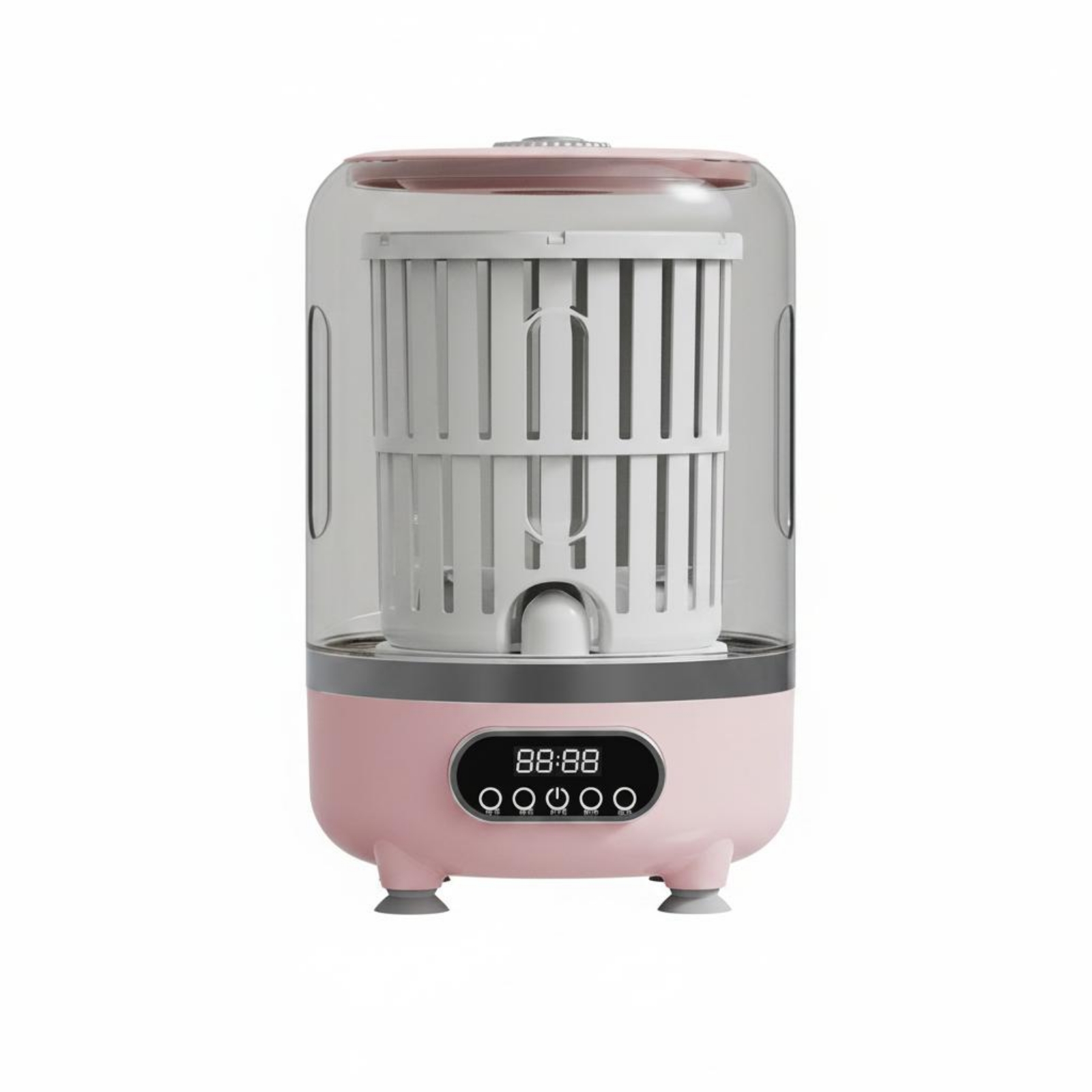 kowaku Underwear Washer Wireless Sock Washer Easy to Carry Portable Mini Washing Machine for Dorm, Small Laundry, Pink