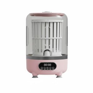 Kowaku Sous-vêtements Lave-chaussette sans fil Facile à transporter Portable Mini laveuse pour dorme, Petite blanchisserie, Rose