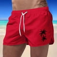 thumbnail image 1 of Stylish Men's Board Shorts for Beach Sports Travel Polyester Coconut Tree Design for Active Leisure Wear, 1 of 3