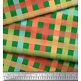 thumbnail image 2 of Soimoi Green Velvet Fabric Check Check Print Fabric by Yard 58 Inch Wide, 2 of 4