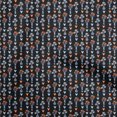thumbnail image 1 of oneOone Rayon Black Fabric Floral Craft Projects Decor Fabric Printed By The Yard 56 Inch Wide, 1 of 5
