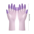 thumbnail image 3 of Emulsion Dishwashing Gloves - Waterproof, Non-Slip, Heat & Cold Resistant Rubber Cleaning Gloves for Kitchen, Laundry & Housework, 2-Pack (Blue/Green), 3 of 6