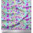 thumbnail image 1 of Soimoi Polyester Crepe Fabric Flower Watercolor Fabric Prints by Yard 52 Inch Wide, 1 of 3