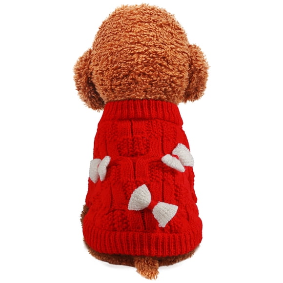 SIfdSeng Dog Sweatshirt No Hood Pet Christmas Sweater Holiday Puppy Sweater Pet Clothes Dog Shirts for Small Dogs Dog Hoodies for Small Dogs Female