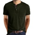 thumbnail image 1 of CEHVOM Hommes Manches Longues Musclé Robuste Basique Uni Couleur Unie Blouse T-Shirt Haut, 1 of 4