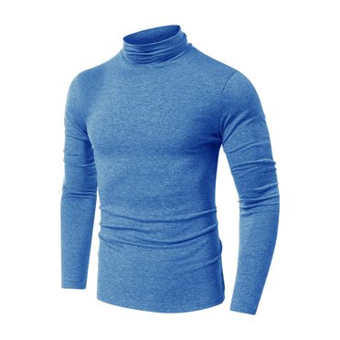 Chandail à Col Roulé Automne/hiver pour Hommes, Couleur Unie, Manches Longues, Couche de Base