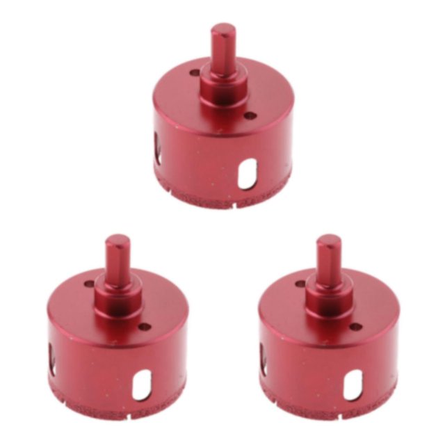 mmirethe 1 Pièce Outil Foret Tuile Verre Céramique Ensemble Rouge 55mm 3Set