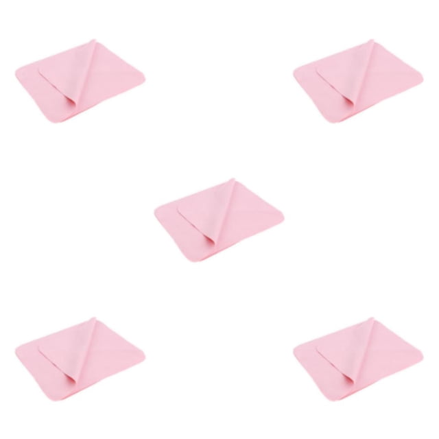 Decodeary 10 Pieces Microfiber Eyeglasses Camera Lens Cell Phones Cleaning Cloth Pink 5Set