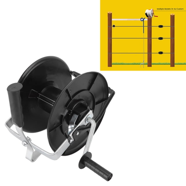 Electric Fence Wire Reel, Manually Electric Fence Wire Reel High Strength Anti Drop Electric Fence Spool for Electronic Fences in Farms Pastures Gardens