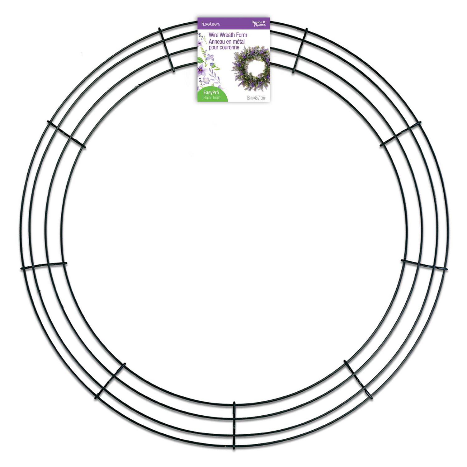Anneau en métal pour couronne FloraCraft, vert, 18 po (45 cm)