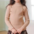 thumbnail image 4 of Posijego Girls Turtleneck Sweaters Ribbed Knit Long Sleeve Sweater T-Shirts Winter Slim Basic Tee Tops for Little Girls, 4 of 5