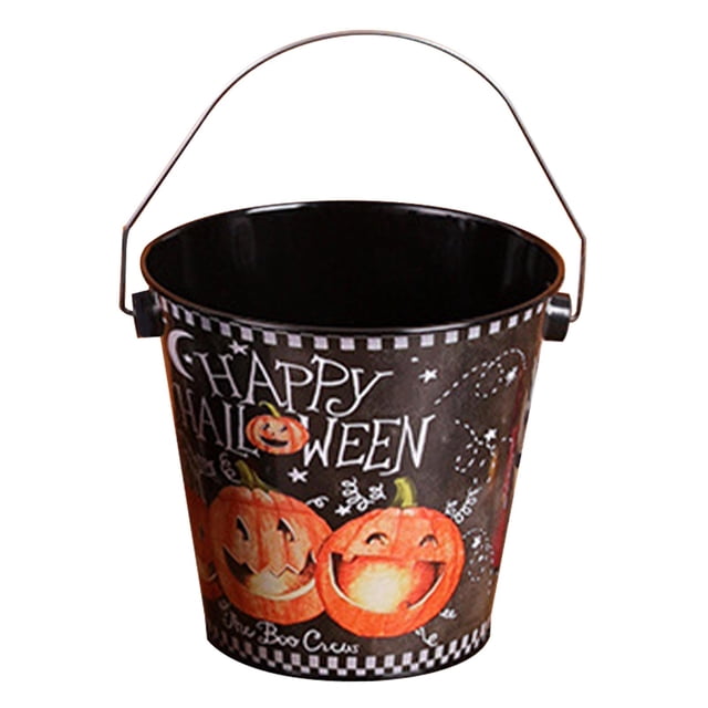Seau à Bonbons Citrouille d'Halloween, Panier à Bonbons Multifonction Chocolat Moyen