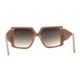 thumbnail image 2 of Womens Chic Squared Butterfly Thick Temple Oversize Sunglasses Tan Smoke, 2 of 4