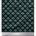 thumbnail image 1 of Soimoi Poly Georgette Fabric Flourish Damask Printed Craft Fabric by The Yard 42 Inch Wide, 1 of 3