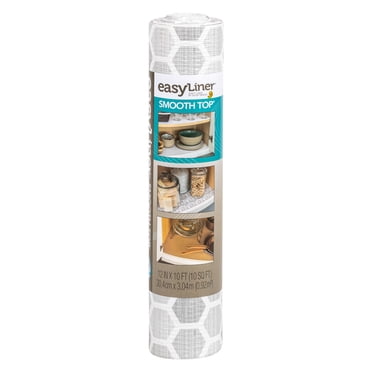 Smooth Top® EasyLiner® Brand Shelf Liner - Grey Subtle, 12 in. x 10 ft.