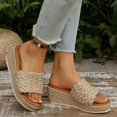 thumbnail image 4 of Mepaouo Sandales à Talon Compensé pour Femmes, à Enfiler, Espadrilles, Plateforme, Été, Plage, Marche, Chaussures à Semelle Plate, 4 of 7