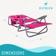 thumbnail image 2 of Ostrich The Heavy-Duty Backpacker Portable Reclining Beach Chair with Face Hole, Pink, 2 of 10