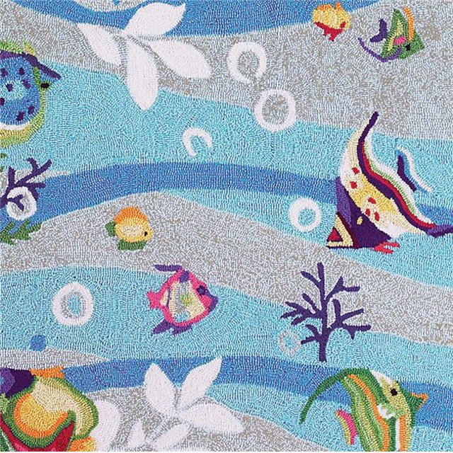 HomeRoots 353209 20 x 30 in. Polyester Blue Area Rug