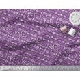 thumbnail image 3 of Soimoi Polyester Crepe Fabric Leaves & Floral Block Print Fabric by The Yard 52 Inch Wide, 3 of 3