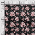 thumbnail image 2 of oneOone Polyester Spandex Black Fabric Florals Fabric For Sewing Printed Craft Fabric By The Yard 56 Inch Wide, 2 of 4