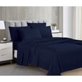 thumbnail image 1 of Swift Home Luxury 4-Piece Sheet Set with Extra Pillow Case, Twin, Navy, 1 of 3