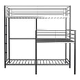 thumbnail image 3 of Furniture of America Crossman Lit Superposé Simple Triple en Métal, Sable Noir, 3 of 9
